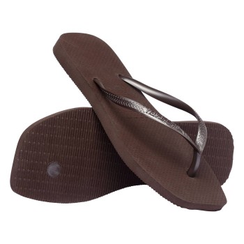 Havaianas Slim Square Mørkbrun  Str 37/38 Dame