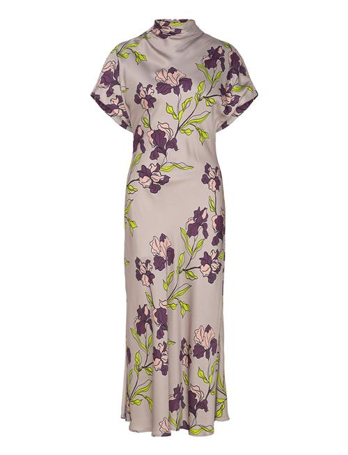 Malina | Alivia Short Sleeve Satin Midi Dress | S