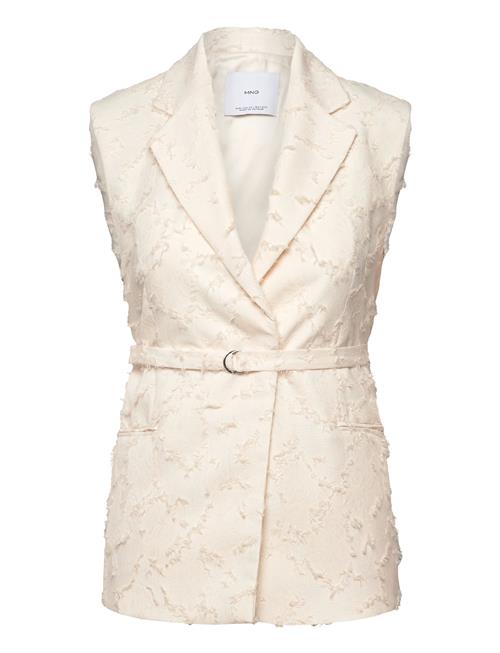 Mango | Textured Waistcoat With Belt | XS