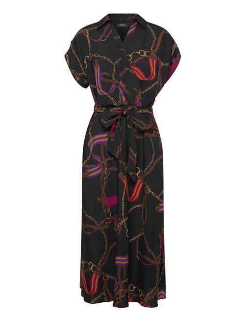 Lauren Ralph Lauren | Belting-Print Belted Crepe Dress | 46