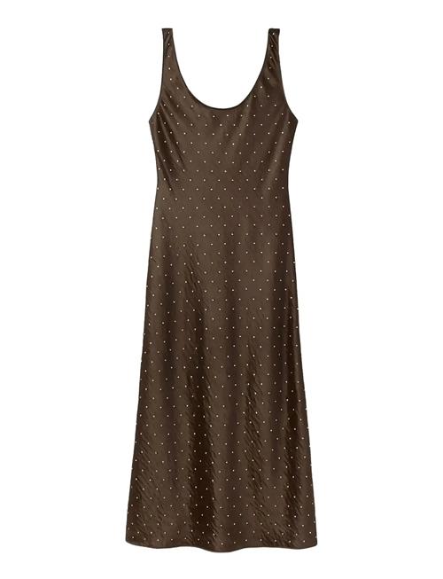 Mango | Satin Crinkle-Effect Dress With Crystals | S