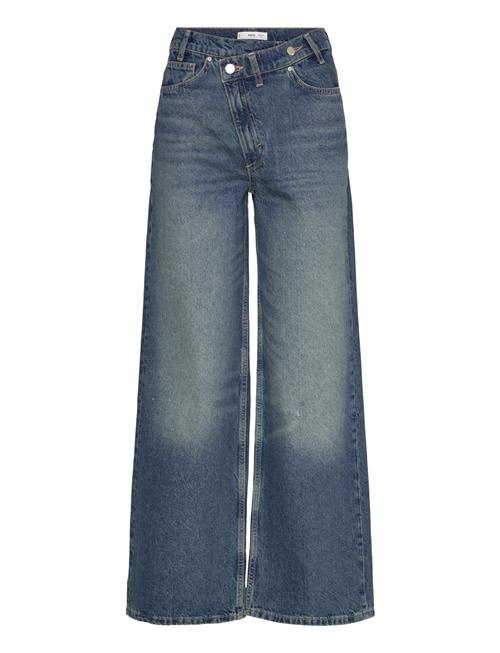 Mango | Wide Leg Mid-Rise Jeans With A Crossover Waistband | 40