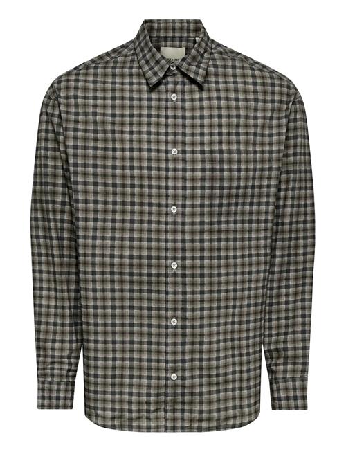 ONLY & SONS | Onsbali Poplin Checked Rlx Fit L/S Shirt | XXL