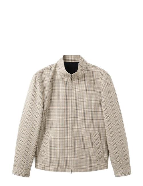 Mango | Prince Of Wales Check Jacket With Funnel Neck | S