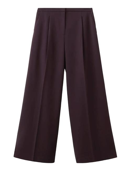 Mango | Wide Leg Mid-Rise Pleated Trousers | 42