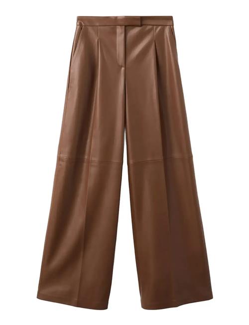 Mango | Wide Leg Faux-Leather Trousers | 44