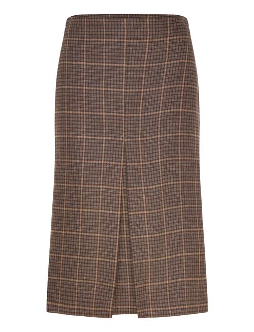 Mango | Wool-Blend Check Midi-Skirt | 38
