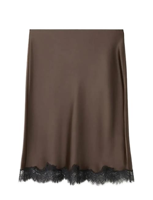 Mango | Satin Lace Skirt | L