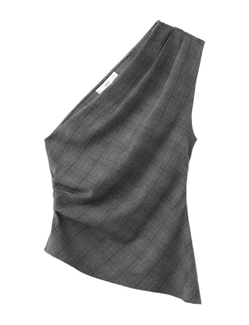 Mango | Asymmetrical Check Top | XS