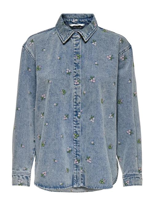 ONLY | Onlvera L/S Flower Emb Shirt Dnm Noos | L