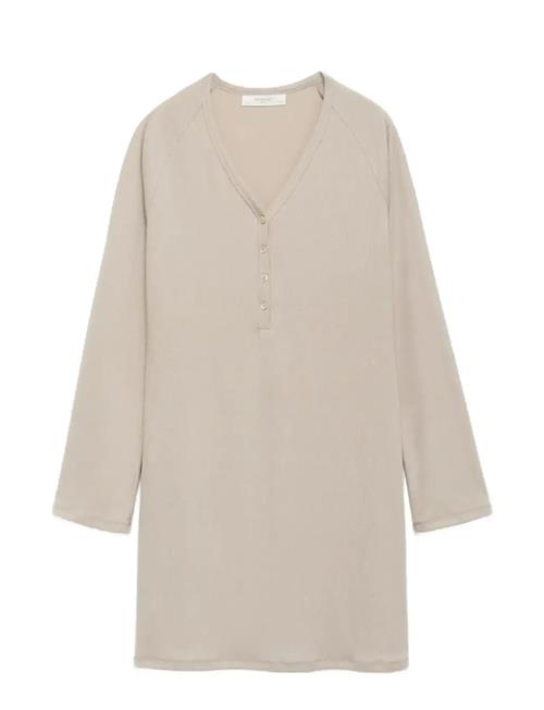 Mango | Ribbed-Knit Nightdress With Buttons | XS