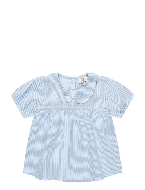 Copenhagen Colors | Seersucker Blouse W. Collar | 80