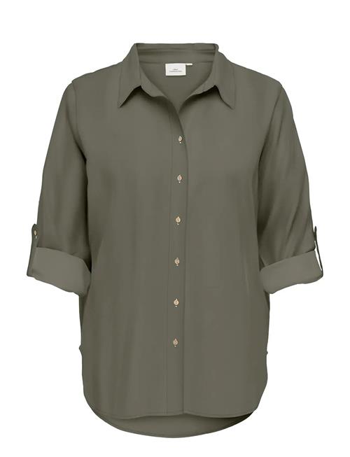 ONLY Carmakoma | Cargoa 3/4 Strap Linen Bl Shirt Cc Pnt | 50