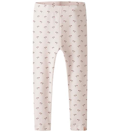 Lil Atelier Leggings - Rib - NmfGago - Almost Mauve/Tulip