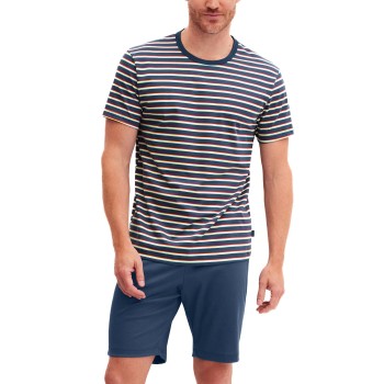 Calida Relax Streamline 2 Short Pyjamas Indigoblå bomuld Large Herre