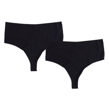 Pierre Robert Trusser 2P Invisible Micro High Waist String Sort Large Dame