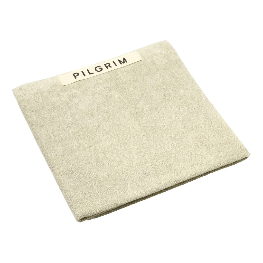 Pilgrim Strandhåndklæde, 100 x 150 cm, beige med Pilgrim-logo