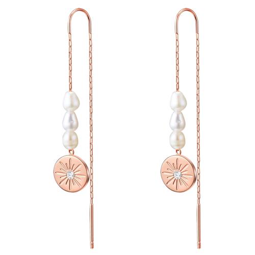 Valero Pearls Øreringe  rosa guld / transparent / perlehvid