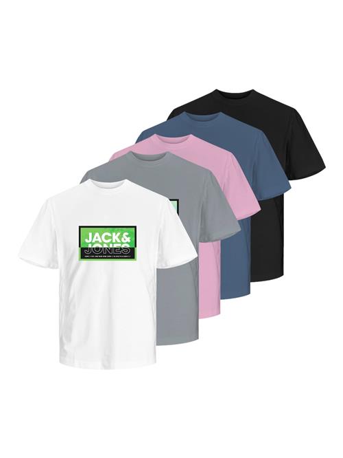 JACK & JONES Bluser & t-shirts 'JCOLogan Summer'  navy / grå / lilla / sort / hvid