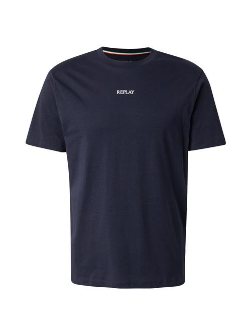 REPLAY Bluser & t-shirts  mørkeblå / hvid