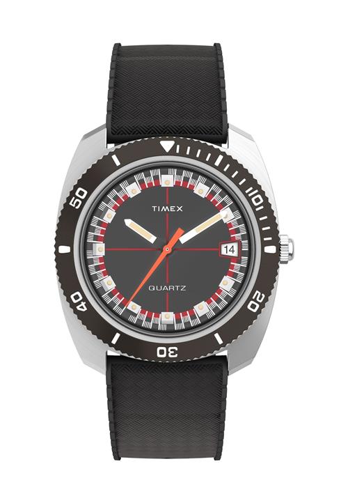 TIMEX Analogt ur 'Q Timex Reissue 1971 Velocity'  rød / sort / sølv / hvid
