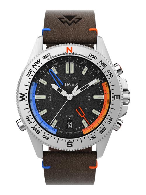 TIMEX Analogt ur  brun / sølv