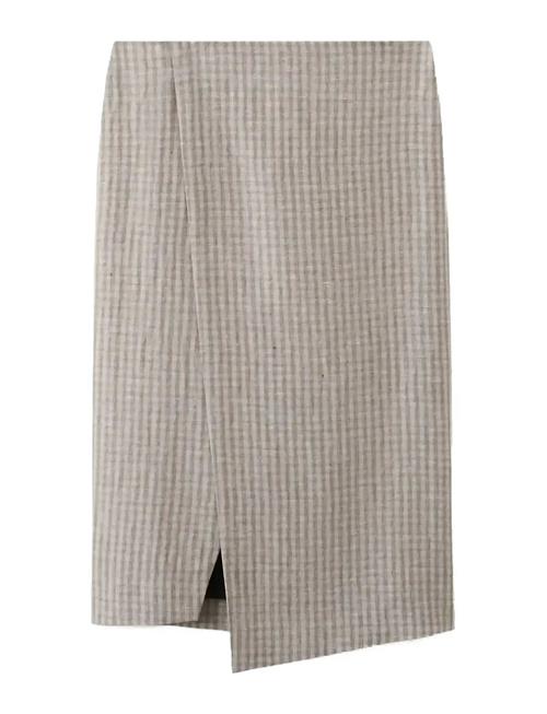 Mango | Check Wrap Skirt | 36