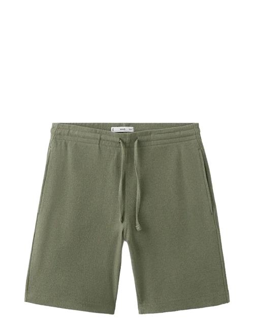 Mango | Textured Cotton Bermuda Shorts With Drawstring | XL