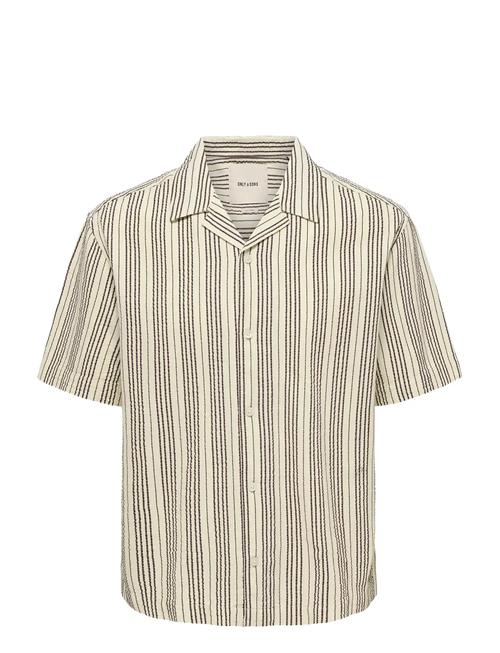ONLY & SONS | Onscruz Rlx Seersucker Resort Ss Shirt | L