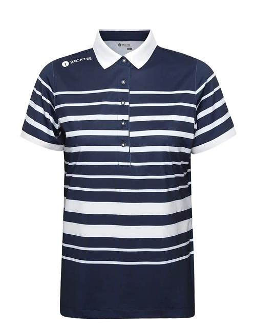 BACKTEE | Ladies Fine Stripe Polo | L
