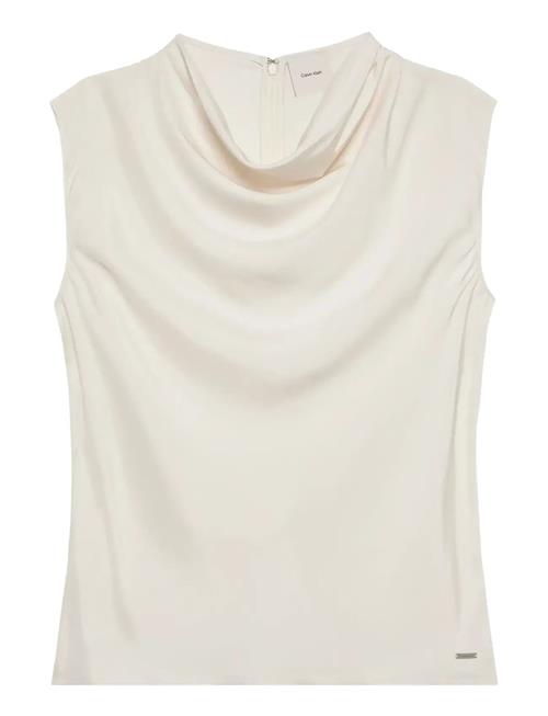 Calvin Klein | Viscose Twill Cowl Neck Tank | L