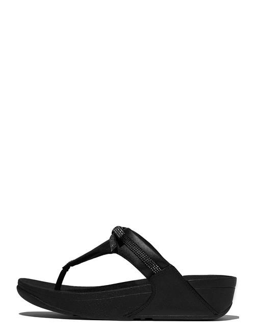 FitFlop | Lulu Glitz-Bow Leather Toe-Post Sandals | 42