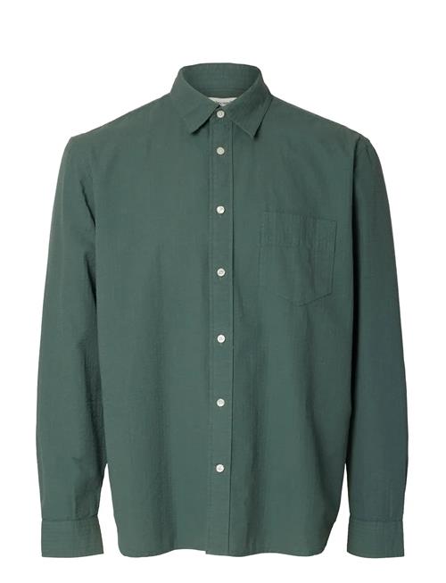 Selected | Slhregfreddie Solid Seersucker Ls Shirt | XL