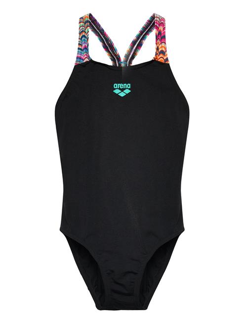 Arena | Girl's Arena Ondulation Swimsuit V Back Black-Mult | 6-7ÅR
