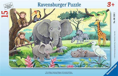 Ravensburger Afrikas Dyr Multicolor  Multicolor One Size  Grøn  One Size 3+ Years unisex