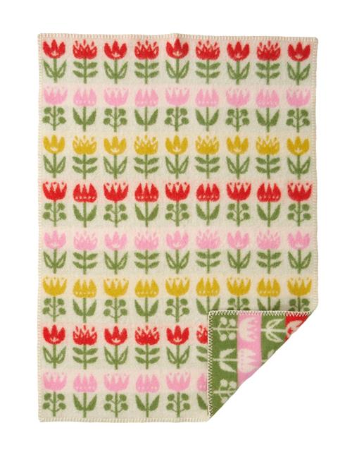 Klippan Yllefabrik Tulip Lambswool Blanket Multicolor  Multicolor One Size  Rød  One Size  unisex