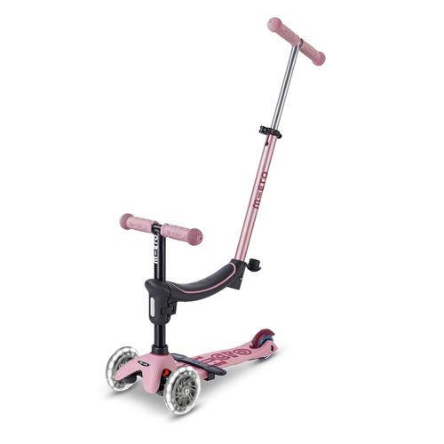 Micro Mini2grow Deluxe Magic LED 2.0 Løbehjul Dusty Rose  Dusty Rose One Size  Lyserød  One Size  unisex