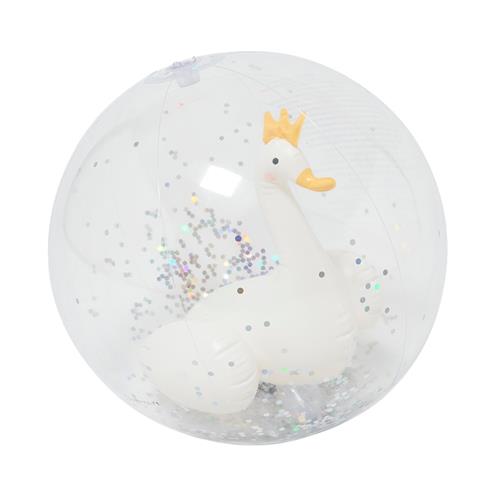 SUNNYLiFE Princess Swan 3D Oppustelig Strandbold Multi  Multi-One Size  Hvid  One Size  unisex