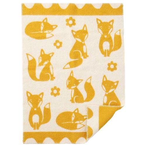Klippan Yllefabrik Fox Tæppe Saffron One Size      unisex
