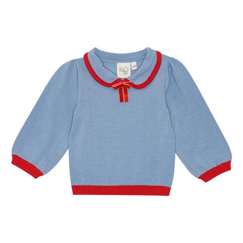 Flöss Lily Sweater Blue Air Blue Air-110 cm Wool Blå  110 cm  kvinde