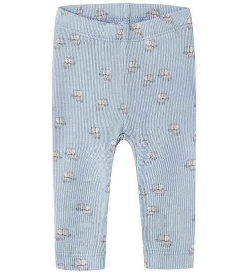 Name It Leggings - Rib - NbmHobit - Blue Fog