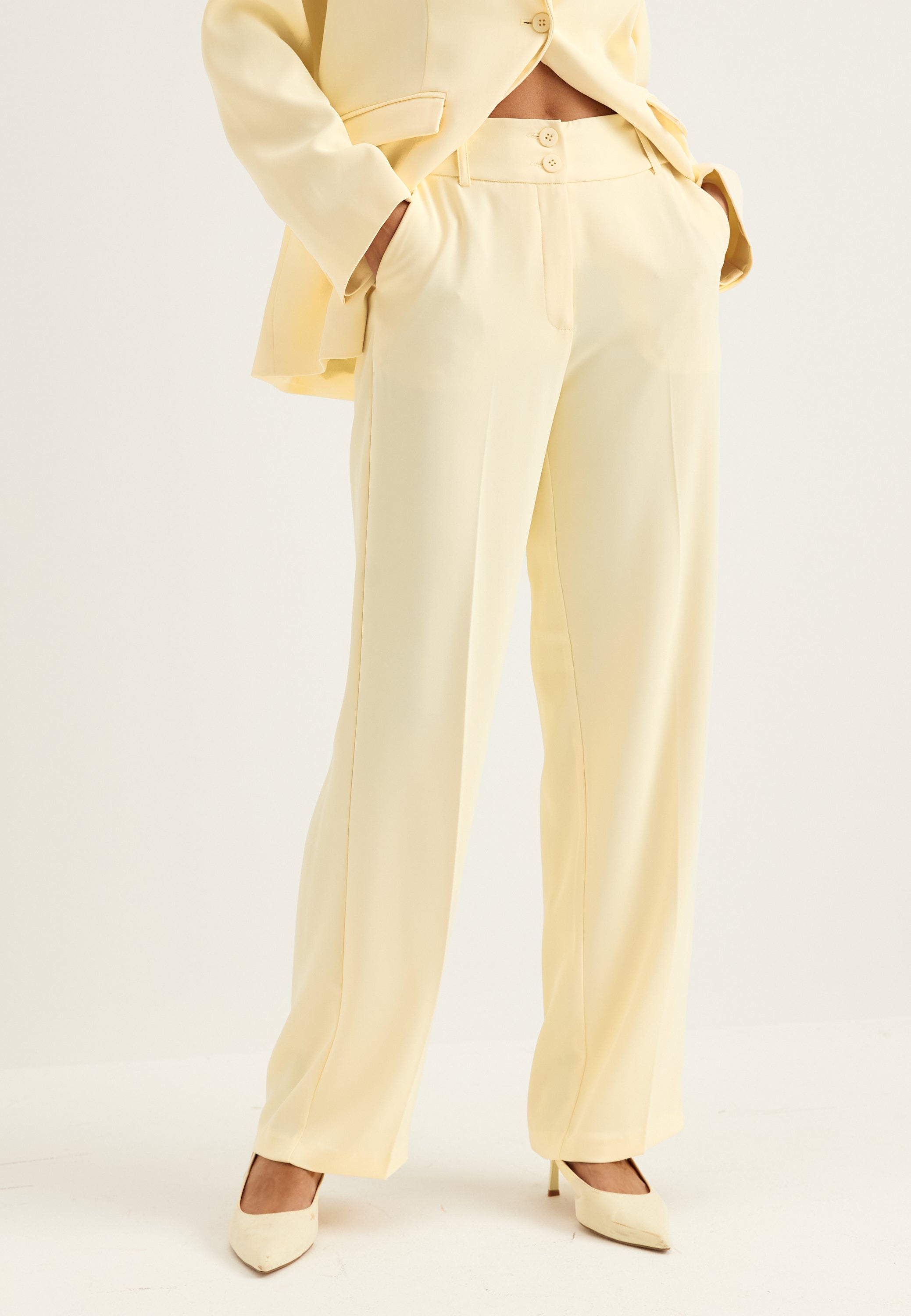 BUBBLEROOM Straight Leg Trousers