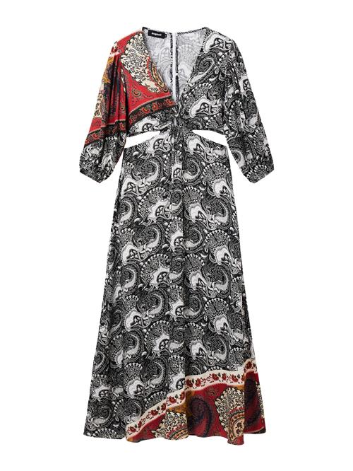 Desigual Kjole 'SIRSAL'  beige / blodrød / sort / hvid