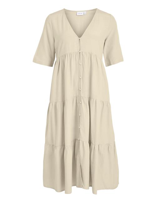 Vila | Viprisilla V-Neck 2/4 Midi Dress/1 | 36