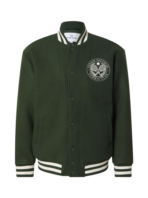 Sergio Tacchini Overgangsjakke 'CIRCOLO'  mørkegrøn / hvid