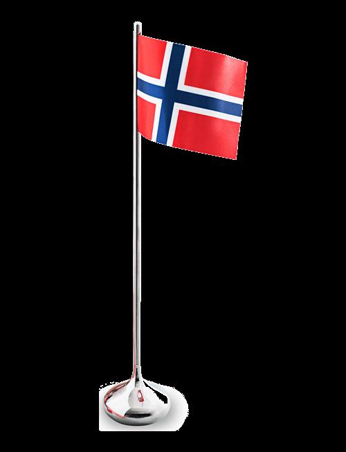 Rosendahl | Ro Table Flag Norwegian H35 Cm Silver Coloured | Ø 6 CM