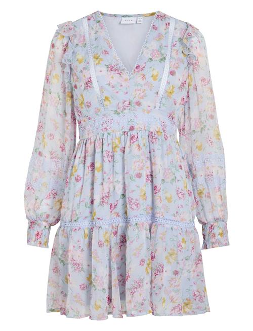 Vila | Viroman New V-Neck L/S Short Dress/Dc/Ka | 42
