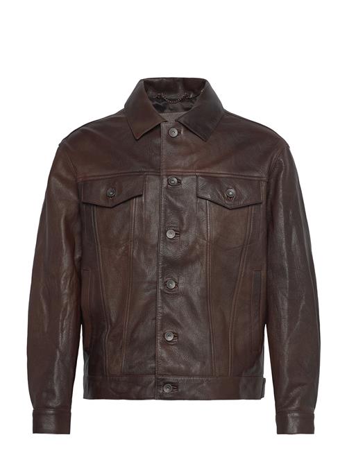 GANT | Leather Trucker Jacket | L