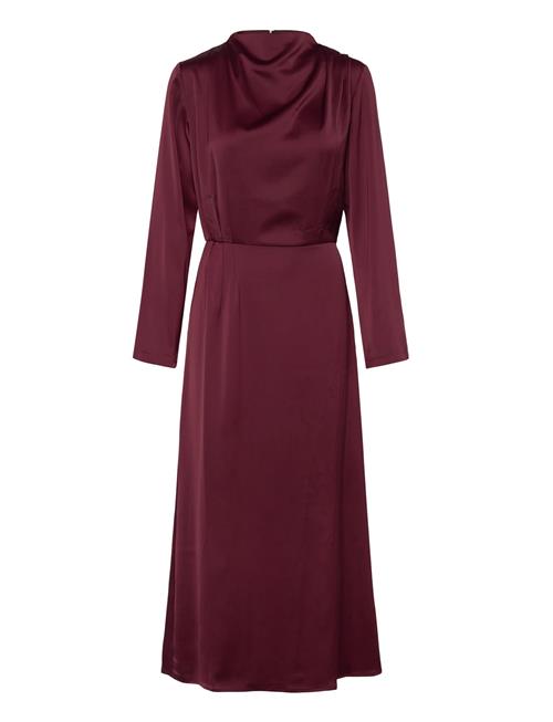 Bubbleroom | Satin High Collar Midi Dress | XL