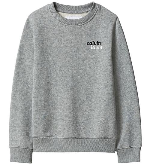 Calvin Klein Sweatshirt - Logo - Medium Grey/ Heather Grey